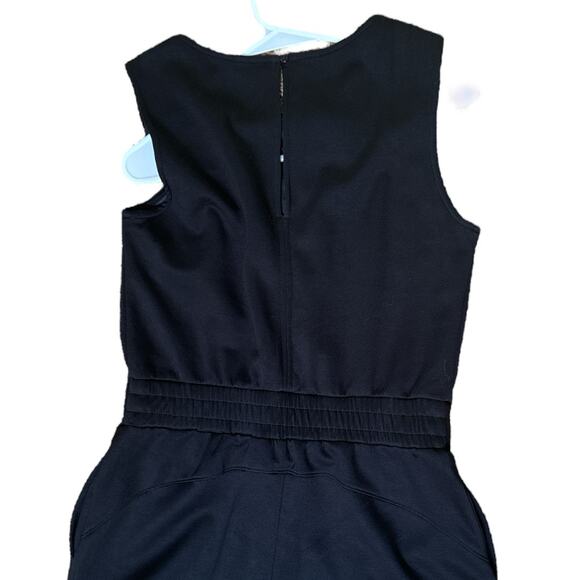 New Black Scuba Drawstring Waist Jumpsuit M - Picture 6 of 7